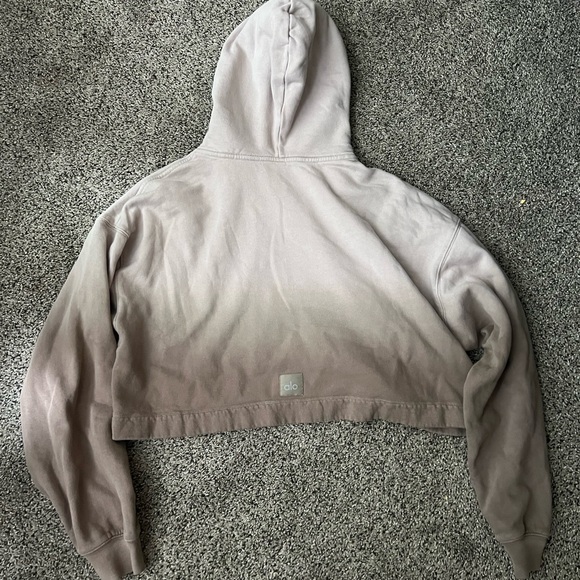 ALO YOGA Ombre Bae Hoodie in Gravel Sandstorm Size Large - Picture 3 of 5
